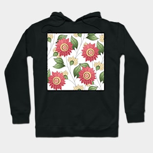 Spring Pattern with Floral Motifs Hoodie